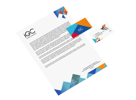 IGC Letter head & Business card design