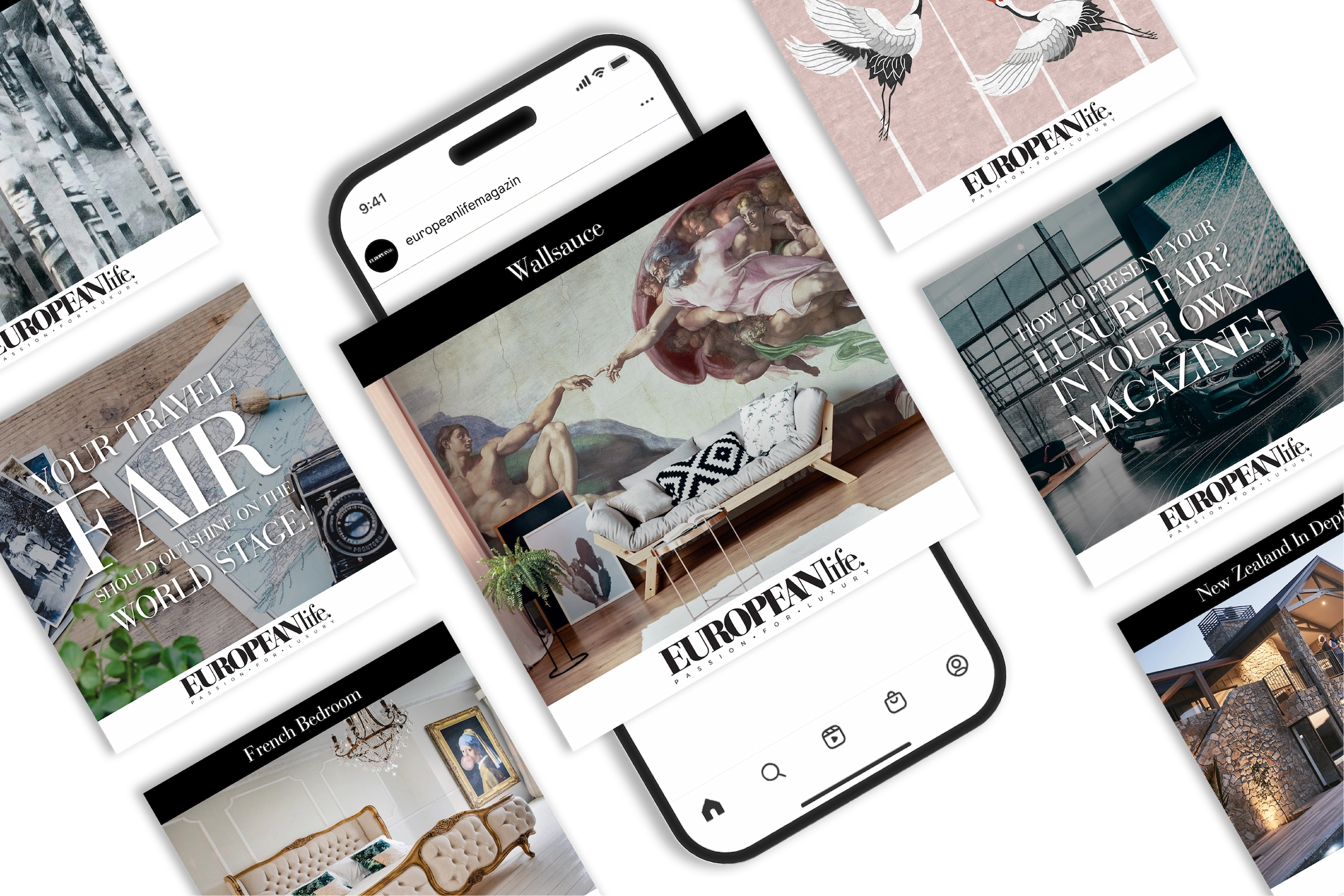 Social media design - EuropeanLife Magazine